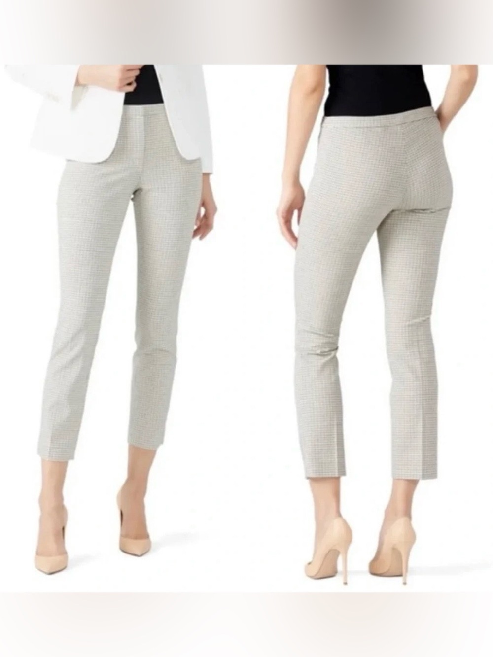 Theory Classic Skinny Pant in Multi Viscose Plaid, Size 2